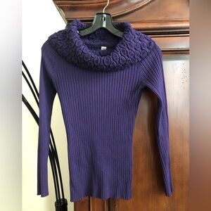 Rina Rossi Deep Purple Cowl Neck Sweater
